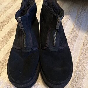 Size 10 UGGS NEUMEL ZIP PLATFORM ANKLE BOOTS BLACK